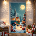 thumbnail image 5 of Festive Christmas Decor Holiday Banner Winter Scene for Christmas Party Indoor Events Festive Decorations, 5 of 9