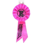 Beistle 3 1/4" x 6 1/2" Zebra Print Sweet 16 Rosette Cerise 3/Pack RS506