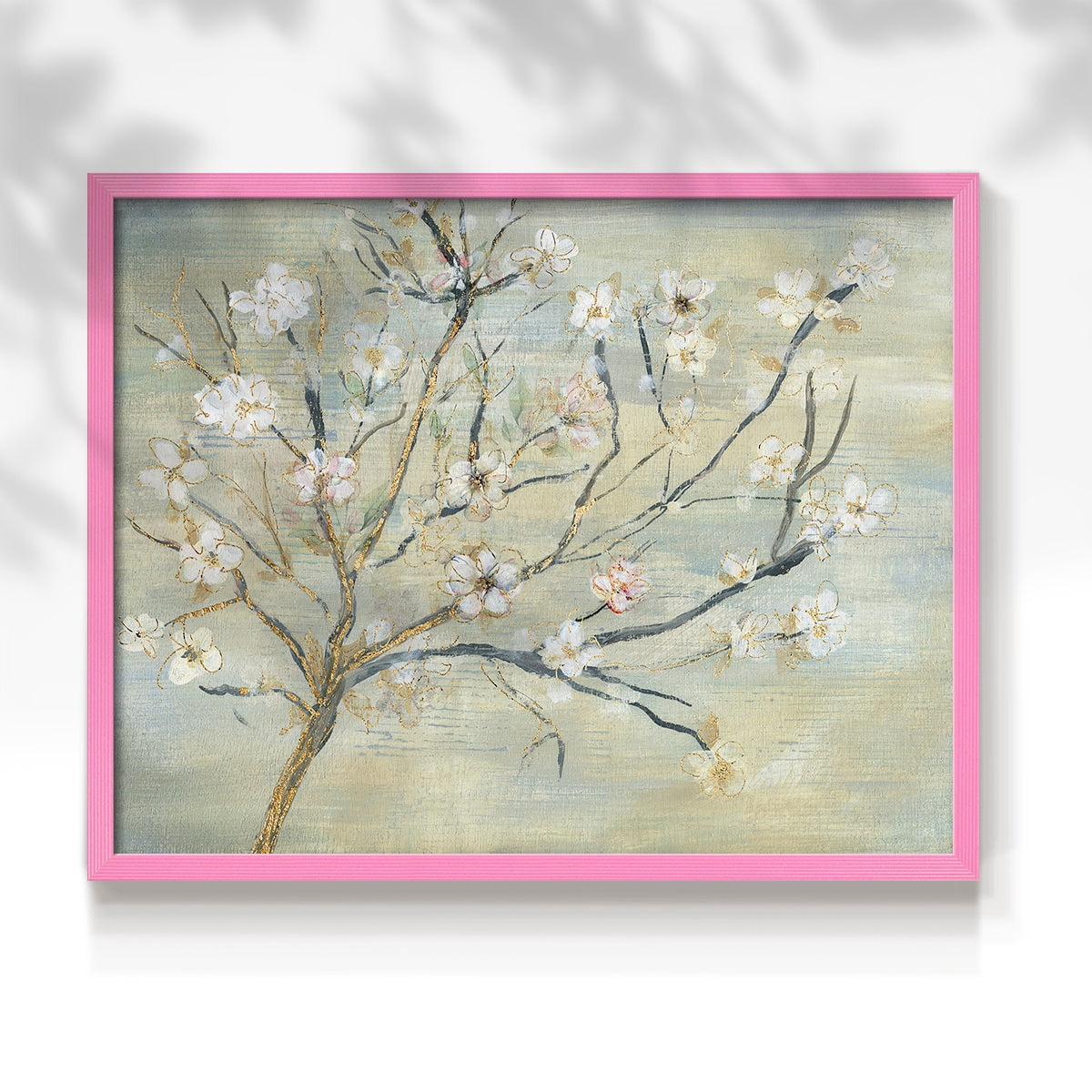 Blossoms & Spring Rain by Susan Jill - Restickable Framed Giclée Print