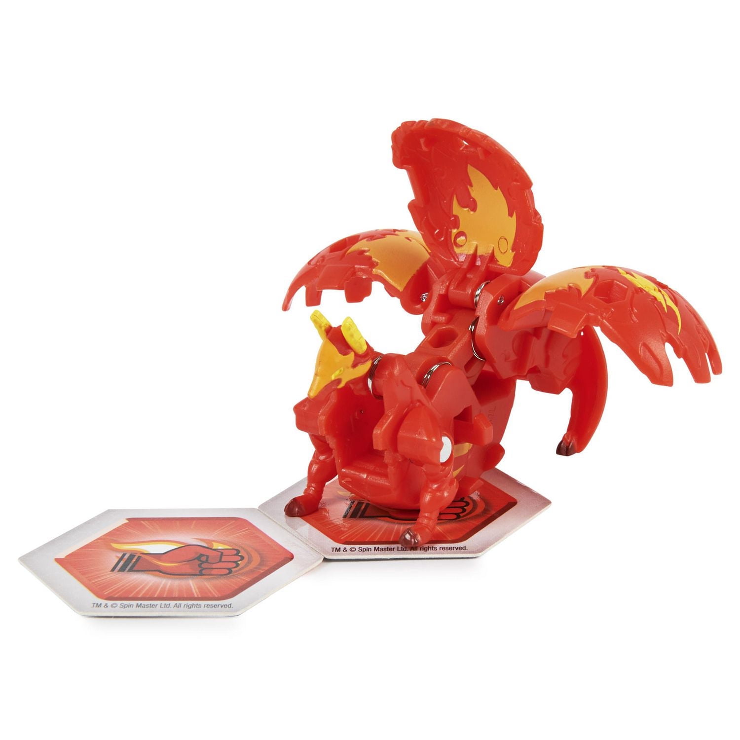 Bakugan Evolutions, Blitz Fox (Red), 2-inch Tall Collectible Action Figure and Trading Card, Kids Toys for Boys, Ages 6 and Up