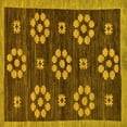 thumbnail image 1 of Ahgly Company Indoor Square Abstract Yellow Modern Area Rugs, 8' Square, 1 of 4
