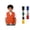 Orange, variant on Kids Multi Pocket Utility Vest V Neck Sleeveless Solid Workwear Jacket Volunteer Activity Uniform Waistcoat Top