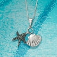 thumbnail image 3 of Ross-Simons 0.24 ct. t.w. Blue and White Diamond Sea Life Pendant Necklace in Sterling Silver, Women's, Adult, 3 of 4