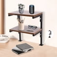 thumbnail image 3 of Clamp On Desk Organizer Shelf, 2-Tier Desk Extension Shelving Unit, Desktop Storage Shelf, 3 of 18