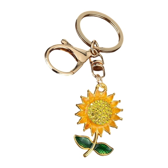 Misright Sunflower Keychain Flower Key Ring Detachable Ornament For Purses Backpacks