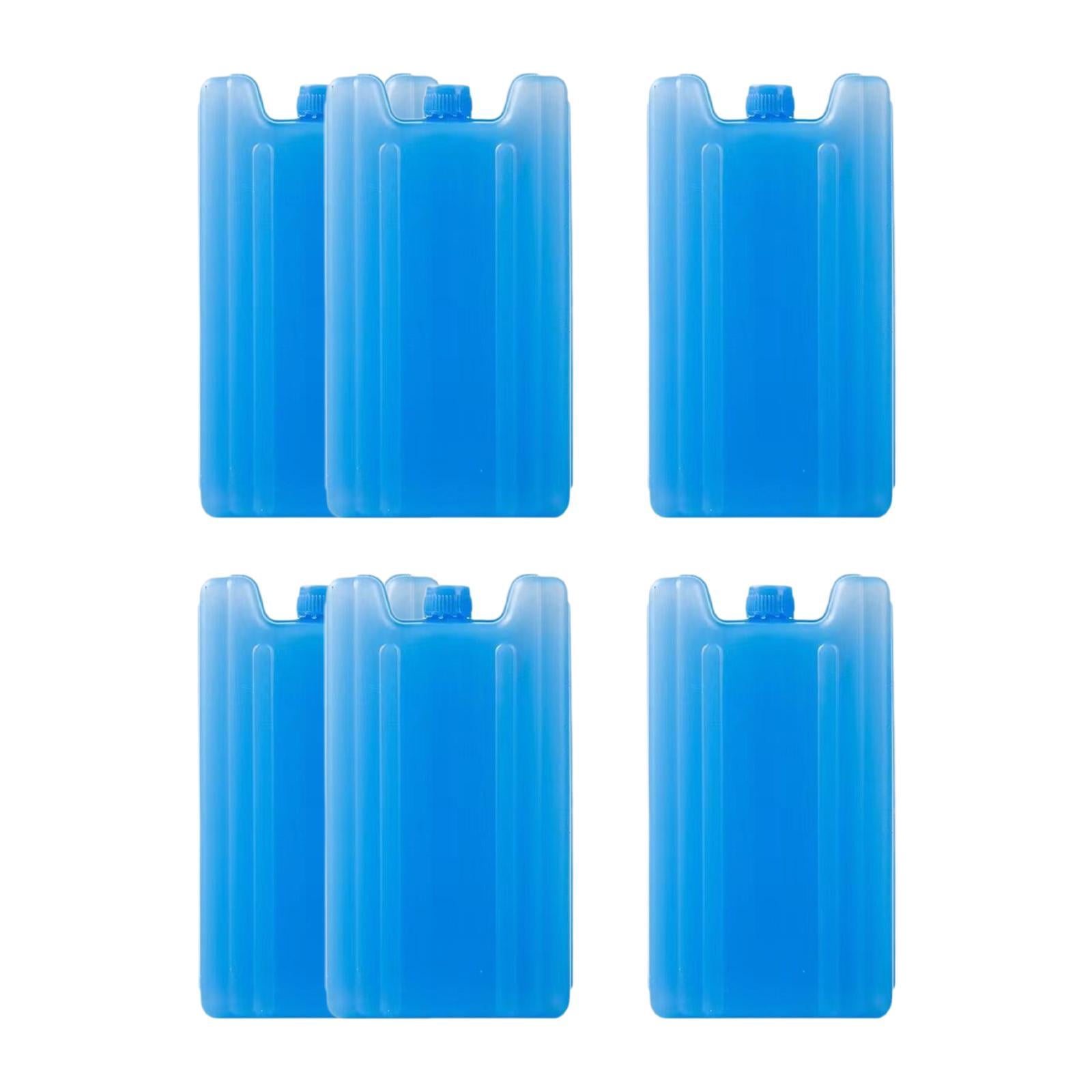 figatia 6 Pieces Ice Packs Leakproof Rectangular Ice Blocks for Family Fishing Beach