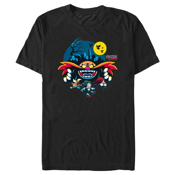 Men's Sonic the Hedgehog Halloween Hunting Night Graphic T-Shirt