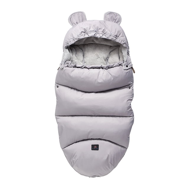 Saco de dormir para bebé acolchado con terciopelo y cuello de piel, edredón cálido de invierno a prueba de patadas, edredón europeo y americano
