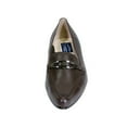 thumbnail image 2 of PEERAGE Louise Women Extra Wide Width Smart Casual Leather Loafers with Kitten Heels BROWN 8.5, 2 of 6
