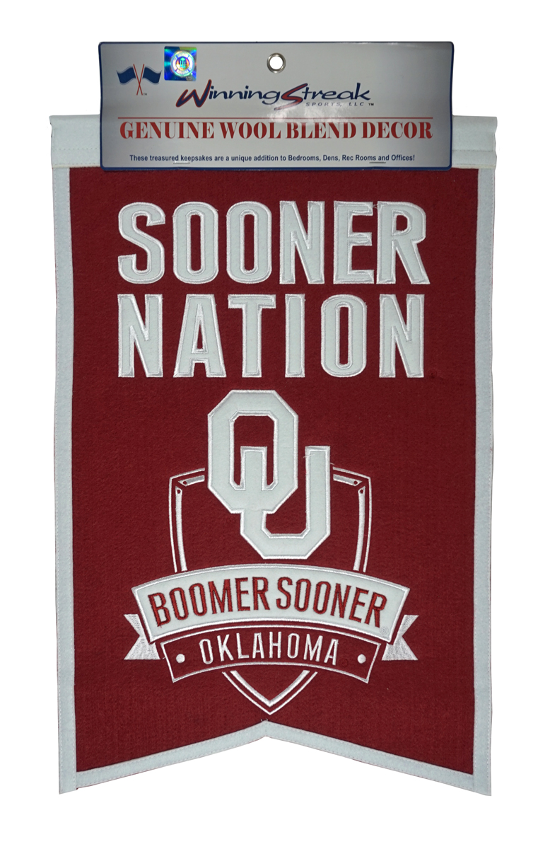 University Of Oklahoma Gartenflagge Sooners - 48x30 Cm, Doppelseitig, 150D Polyester, Design E