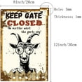thumbnail image 2 of Funny Metal Tin Sign Keep The Gate Closed No Matter What The Goats Say Vintage Wall Art Decor Rustic Farmhouse Home Bar Coffe Garden Porch Market Decorations 8 x 12 Inch, 2 of 7