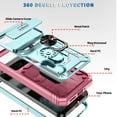 thumbnail image 3 of Decase for Google Pixel 9 Pro XL Case with Slide Camera Cover Magnetic Ring Holder Kickstand Phone Case for Google Pixel 9 Pro XL,Pink+Gray-green, 3 of 9
