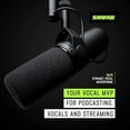 thumbnail image 4 of SM7B Microphone - Vocal Dynamic Studio Mic for Broadcast Podcast Recording Gaming & Streaming, XLR, Rugged Construction, Detachable Windscreen, Smooth Sound, Warm Vocals, Wide-Range Frequency, 4 of 6