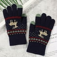 thumbnail image 1 of Winter Touch Screen Gloves Snow Flower Printing Keep Warm for Women and Men, 1 of 6