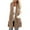 Khaki, variant on BLTIBY Womens Sleeveless Sherpa Vest with Pockets Winter Solid Colour Long Open Front Fleece Cardigan Sweater Fuzzy Jacket Coat Army Green M