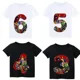 thumbnail image 2 of Camiseta de algodón con dibujos animados para niña, ropa de fiesta de cumpleaños de Disney Marvel, camiseta para niños, número 1, 2, 3, 4, 5, 6, 7, 8 y 9, camiseta de cumpleaños de héroe para niña, 2 of 5