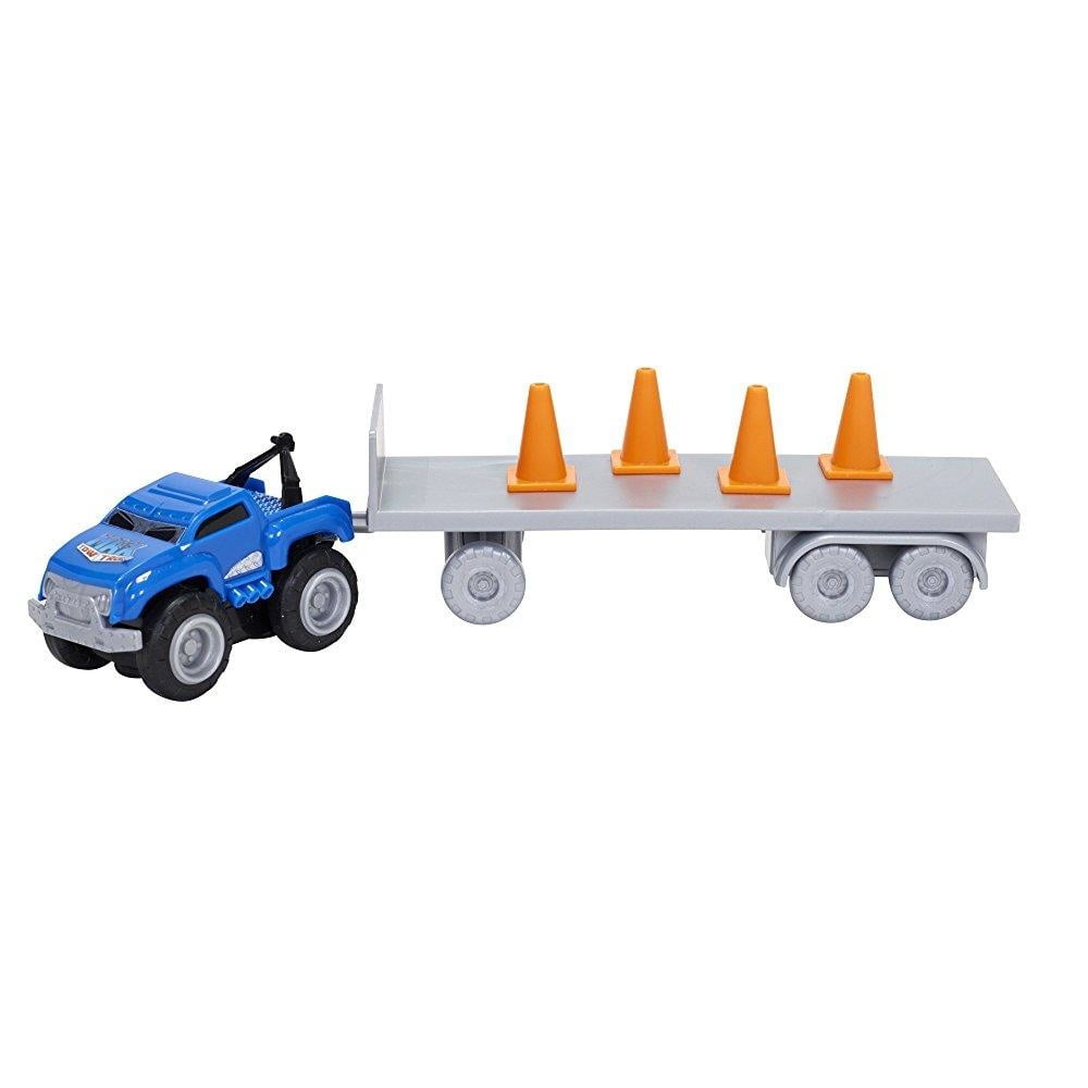 Max Tow Truck Mini Haulers Tow and Go Packs Blue Tow Truck with Tire