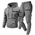 thumbnail image 2 of SUYIDA Men's Winter Tracksuit Set, Athletic Sweatshirt and Jogger Pants, Cozy Activewear Outfit for Fall Winter Workout, Running and Casual Everyday Wear, 2 of 4