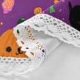 thumbnail image 4 of Round Outdoor Tablecloth 60 Inch Dining Table Cover with Lace Trim & Umbrella Hole for Outside Party Camping Cartoon Black Cats and Pumpkins, 4 of 8