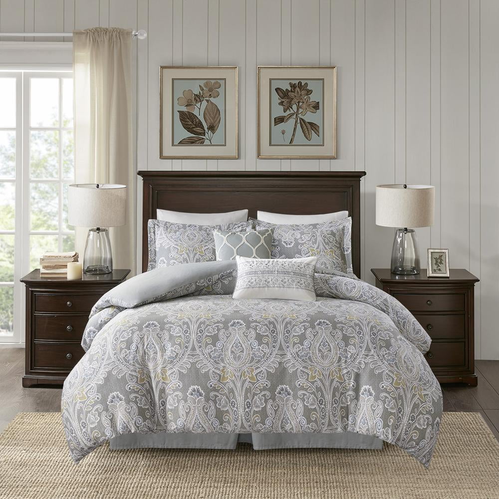 100 Cotton Sateen Printed 6pcs Comforter Set,HH101686