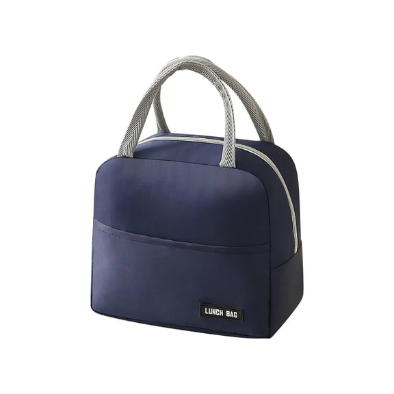 Dezsed Lunch Bag Solid Color Twill Bento Bag Portable Insulation Bag Thickened Student Lunch Box Bag Lunch Bag Lunch Bag Navy