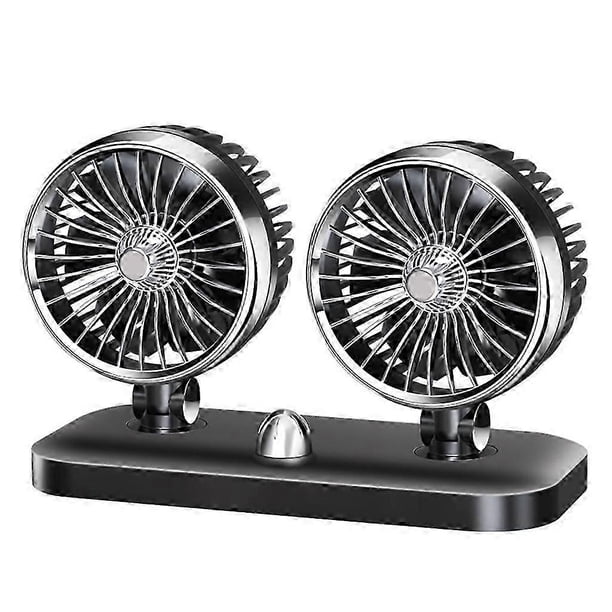 Portable Electric Car Fan 12V/24V Auto Cooling Air Circulator with Rubber Pad
