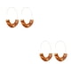 thumbnail image 2 of Pendientes Qarigey estilo simple en forma de U con estampado de leopardo colgantes de oreja adornos de joyería de moda, 2 of 6