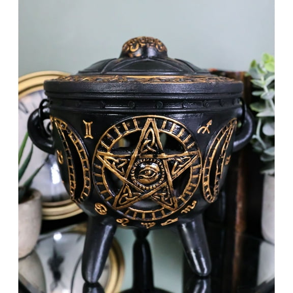 Celtic Magic All Seeing Eye LED Cauldron Figurine