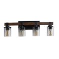 thumbnail image 5 of Farmhouse Bathroom Lights, 4-Light Bathroom Vanity Lights Over Mirror, Rustic Vanity Light Fixture with Clear Glass Shade, Vanity Lighting Fixtures for Bathroom, Hallway, Living Room, 5 of 7