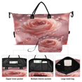 thumbnail image 2 of Travel Duffle Bag Weekender Bags Set with Large Organizer Bag and Cosmetics Pouch for Gym Trip Pink Rose with Red Heart-shaped, 2 of 7