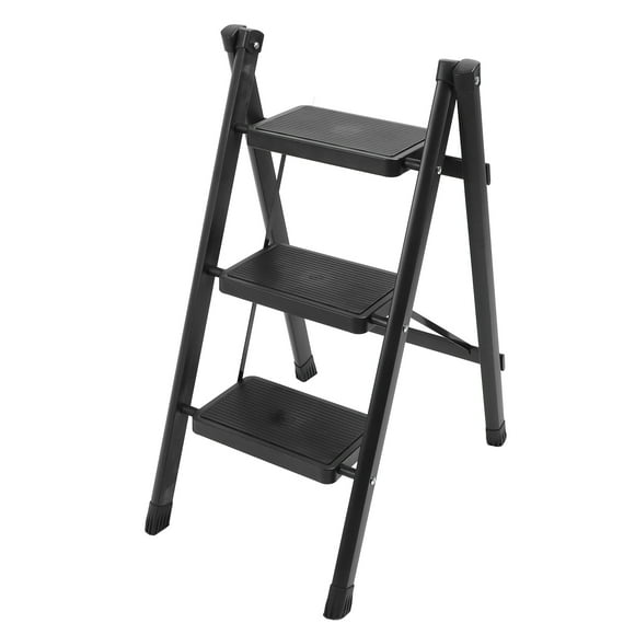 3 Step Ladder, Carbon Steel Sturdy Closet Step Stool Ladder for Home