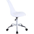 thumbnail image 5 of Lorell Plastic Shell Task Chair Plastic, Polyurethane Seat - Chrome Frame - 5-star Base - White - 18.87" Seat Width x 16.50" Seat Depth - 23.9" Width x 16.5" Depth x 37.4" Height - 1 Each, 5 of 7