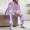 thumbnail image 6 of KLL Dragon Fruit Sleepwear Mens Flannel Pajamas,Long Cotton Pj Set, 6 of 7
