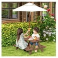thumbnail image 2 of HOMGX Kids Outdoor Table with Umbrella, Wooden Toddler Picnic Table & Set, Children’s Backyard Furniture, Patio Picnic Table for Kids 2-5, Boys & Girls, 2 of 5