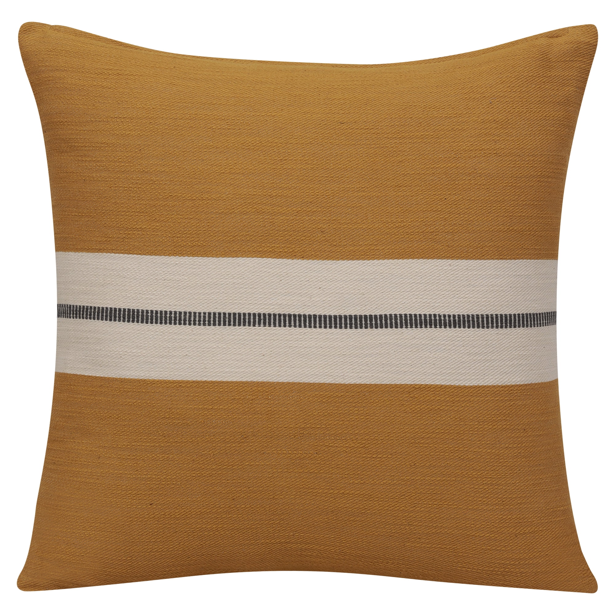 Ox Bay Xander 20" x 20" Yellow Striped Cotton Adult Decorative Throw Pillow Cover