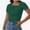 Deep Green, variant on Womens Fashion Clothes One Piece Cutout Tops Short Sleeve Slim Fitted Shirts Tee Tshirts