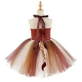 thumbnail image 7 of Byoo Girls' Halter Dress Animal Printed A-Line Tulle Performance Midi Dresses Fairy-Like Cute Carnivals Tutu Dress for Kids Brown, 7 of 7