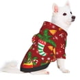 thumbnail image 2 of Fotbe X-mas and New Year Sudadera con Estampado para Perros Pequeños – Suéter con Capucha para Mascotas, Tela Suave de Forro Polar con Bolsillo-Small, 2 of 7