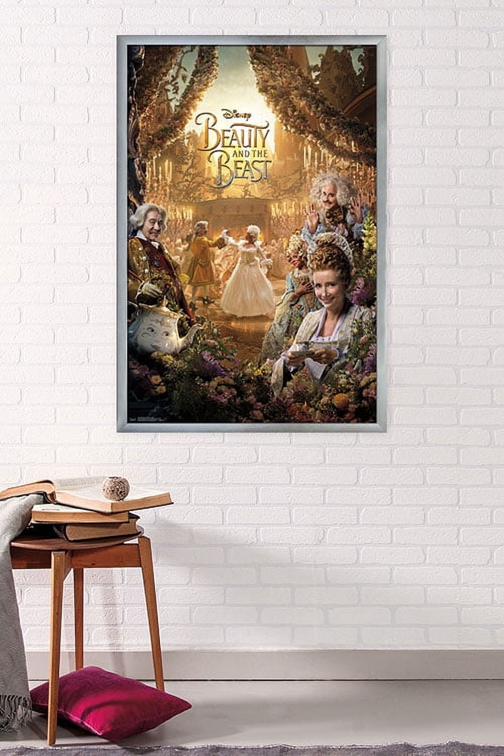 Disney Beauty And The Beast - Triptych 3 Wall Poster, 22.375" x 34", Framed