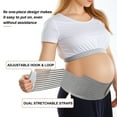 thumbnail image 2 of Banda para el Vientre de Embarazo Soporte de Maternidad Bandas de Soporte para el Vientre de Mujeres Embarazadas Transpirables Ergonómicas Ajustables Color Gris Grande, 2 of 7