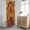 thumbnail image 2 of Shiny Bright Yellow Sun and Moon Shower Curtain,Retro Sunflowers Shower Curtains Sets for Bathroom,Spirituality Art Bath Curtain,Waterproof Fabric with 12 Hooks 72x72 Inches, 2 of 6