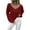 Wine, variant on Fartey Sweaters for Women Trendy V Neck Knit Pullover Sweater Slim Fit Long Sleeve Sweater Fashion Solid Color Sweaters 2025