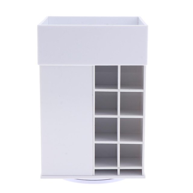 Organizador de Maquillaje Giratorio Grande 360, Barras de Labios con Brillo de Labios, Estante de Almacenamiento de Exhibición - Blanco 48 Ranura Ranura de 48 blancos Sunnimix Estante del organizador de lápiz labial