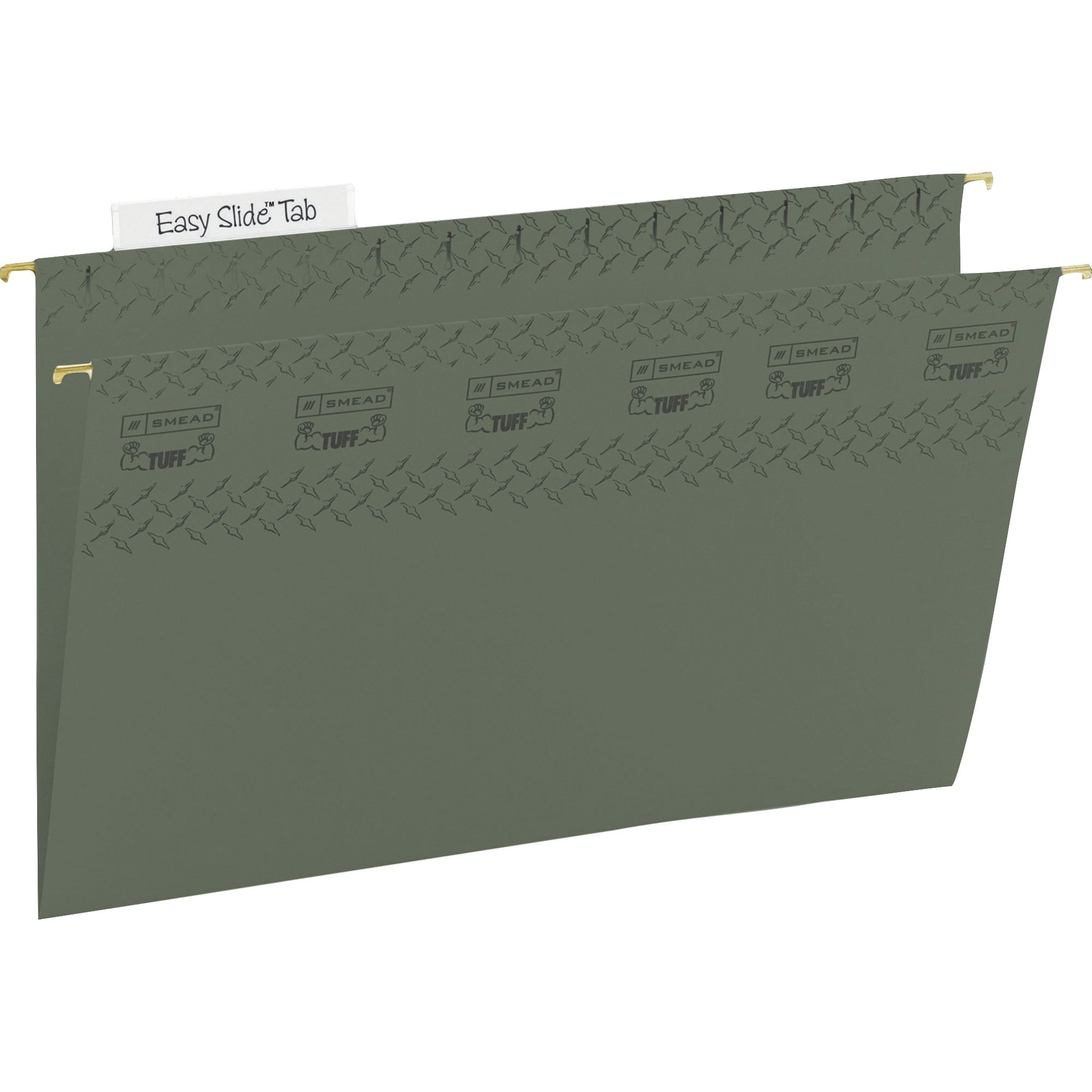 Smead, SMD64136, TUFF Hanging Folders with Easy Slide Tab, 20 Per Box, Standard Green