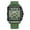 Green, variant on MEGIR Men Watches Fashion Square Sport Military Chronograph Luminous Silicone Band Quartz Wristwatch