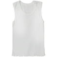thumbnail image 2 of ToBeInStyle Girls' Pack of 4 Ultra-Soft Cotton Tank Tops w/ Ruffle Hem - White - 12 Years Old, 2 of 3