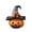 Black, variant on XHKUYI Halloween Miniature Pumpkin Figurines 5.3 inch, Halloween Pumpkin Ornament with Witch Hat, Horror Smiling Grin Pumpkin Miniature Figurine for Halloween Fall Home Decoration