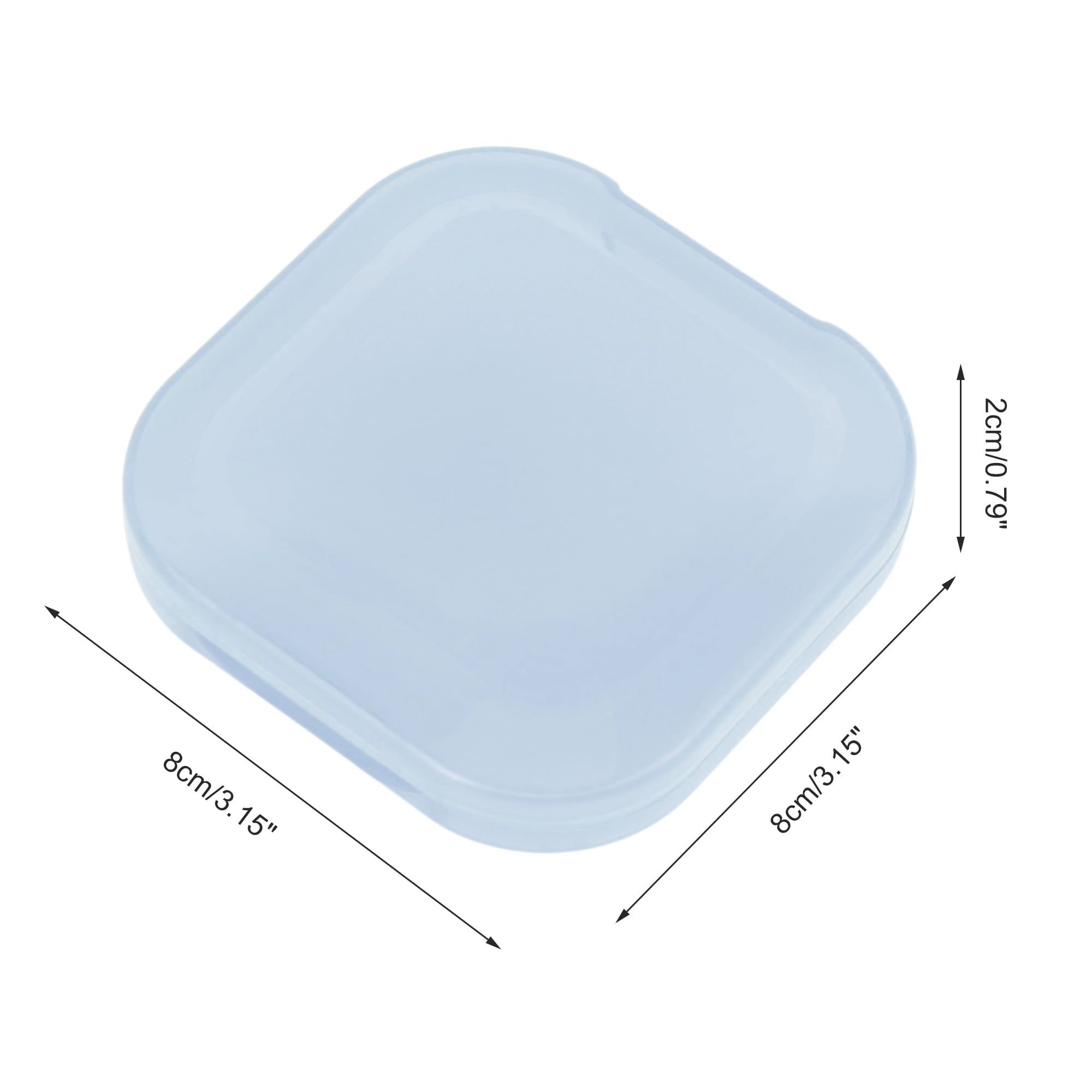 Unique Bargains Portable Transparent Retainer Case Braces Box 1 Pc Transparent Blue