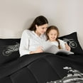 thumbnail image 5 of jejeloiu Extreme Dirt Bike Twin Comforter Sets,Gray Black Bedding Set For Boys Kids Reversible 2 Pieces, 5 of 8