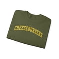 thumbnail image 3 of Cheeseburger Sweatshirt Gifts Crew Neck Shirt Long Sleeve Unisex, 3 of 7